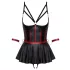 Cottelli Bondage - ensemble brillant avec menottes de bras (noir)