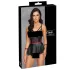 Cottelli Bondage - ensemble brillant avec menottes de bras (noir) - 80B/M