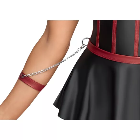 Cottelli Bondage - ensemble brillant avec menottes de bras (noir) - 80B/M