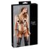 Cottelli Bondage - bikini harnais décoratif brillant (noir) - M