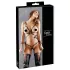 Cottelli Bondage - harnais corporel bikini brillant - noir - L