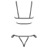 Cottelli Bondage - harnais corporel bikini brillant - noir - L
