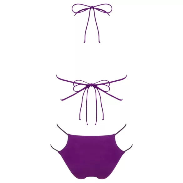Obsessive Balitta - bikini brillant à col (violet)