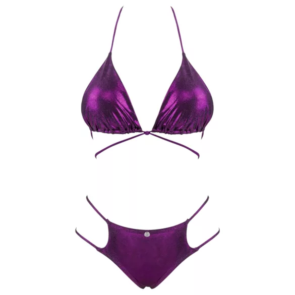 Obsessive Balitta - bikini brillant à col (violet)