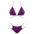 Obsessive Balitta - bikini brillant à col (violet)