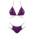 Obsessive Balitta - bikini brillant à col (violet) - M