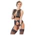 Cottelli Bondage - ensemble lingerie dentelle (4 pièces) - L