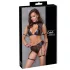 Cottelli Bondage - Ensemble de soutien-gorge avec empiècement en résille (noir) - L