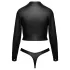 Cottelli - ensemble veste courte en similicuir et string (noir)