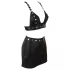 Cottelli - ensemble top et minijupe en similicuir (noir) - M