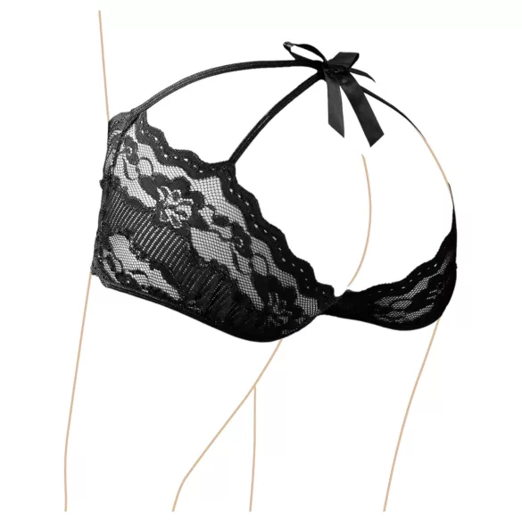 Cottelli - Culotte brésilienne en dentelle noire - lingerie sexy - L