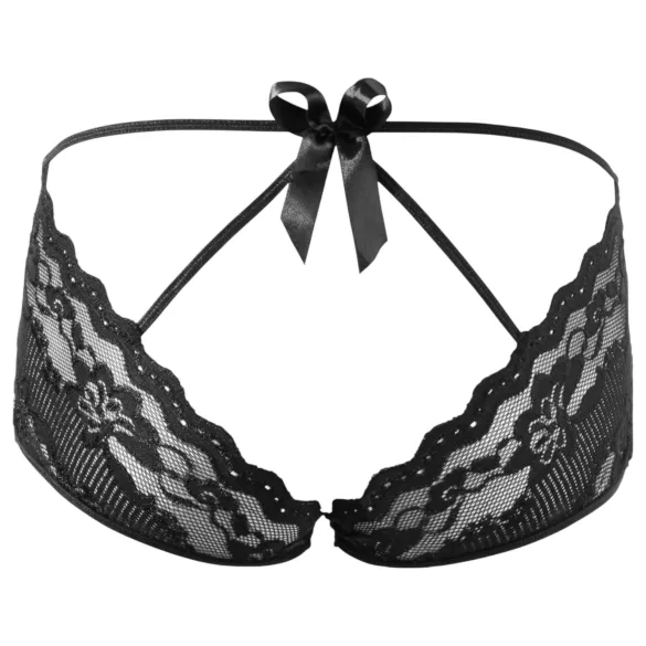 Cottelli - Culotte brésilienne en dentelle noire - lingerie sexy - L