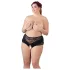 Cottelli - culotte ouverte grande taille - dentelle perles - noir