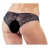 Cottelli - culotte ouverte femme dentelle nœud - noir - L