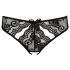 NO:XQSE - Culotte femme noire ouverte avec nœud - M