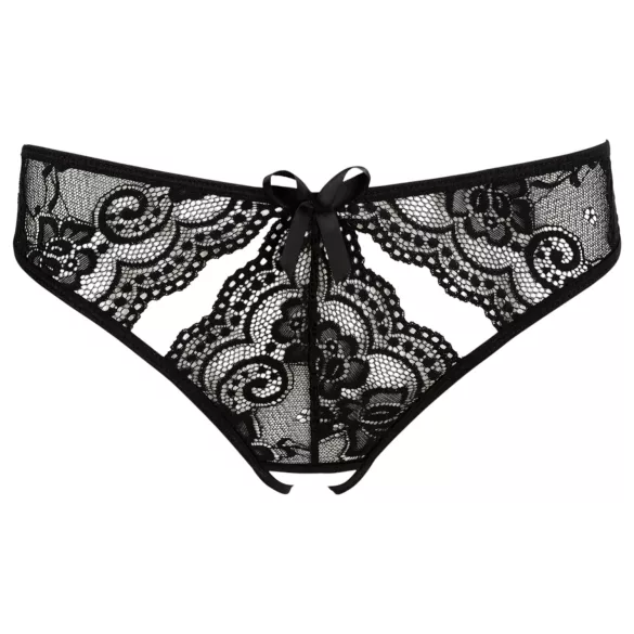 NO:XQSE - culotte ouverte femme avec nœud - noir - L