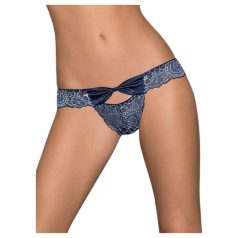   Obsessive Auroria - culotte brodée avec nœud pour femme (bleue)