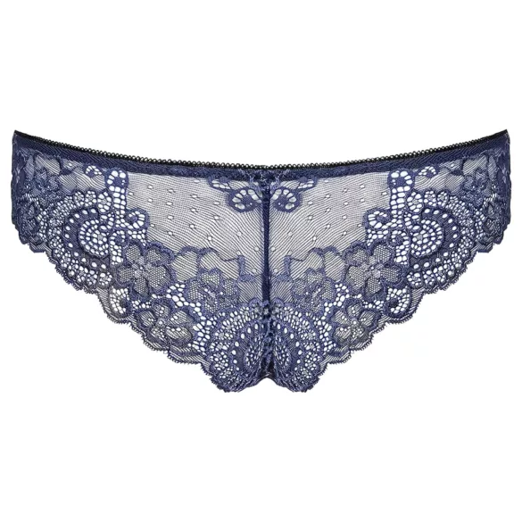 Obsessive Auroria - culotte femme brodée avec nœud - bleu