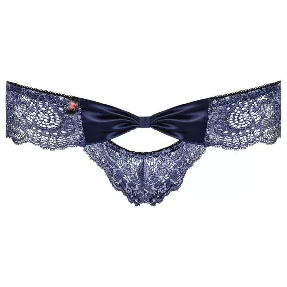 Obsessive Auroria - culotte femme brodée avec nœud - bleu - L/XL