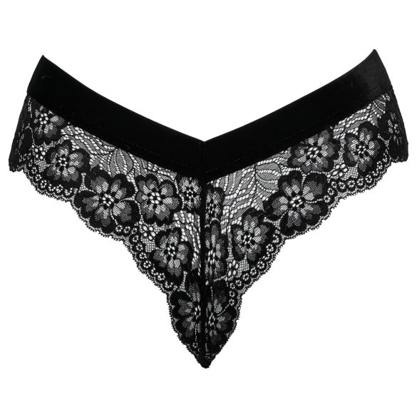 Cottelli Party - culotte en dentelle avec chaîne - noir