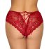 Cottelli - Culotte sexy en dentelle ouverte (rouge) - L
