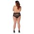 Cottelli Curves - culotte en dentelle ouverte (noir) - XL