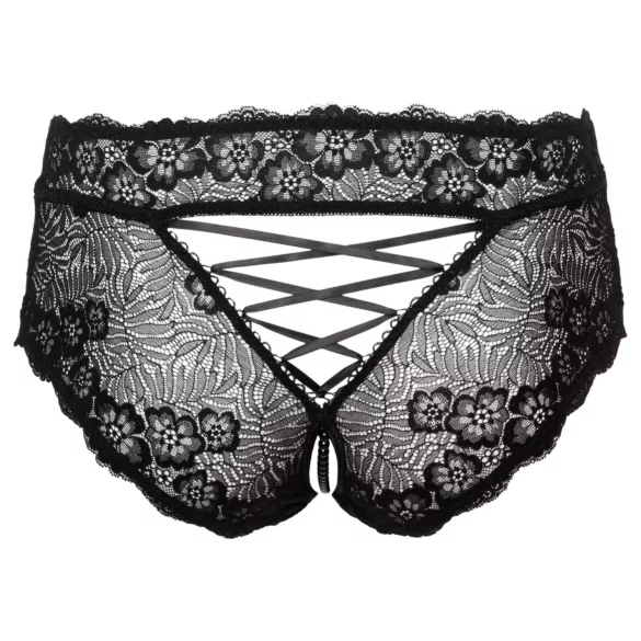 Cottelli Curves - culotte en dentelle ouverte (noir) - XL