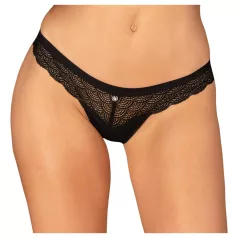   Obsessive Chemeris - string sexy femme - dentelle noire - M/L