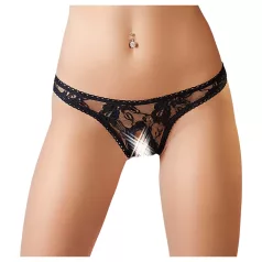 Cottelli - String sexy femme - dentelle noire - M