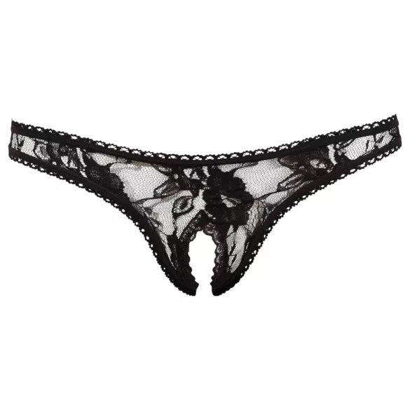 Cottelli - String sexy femme - dentelle noire - M
