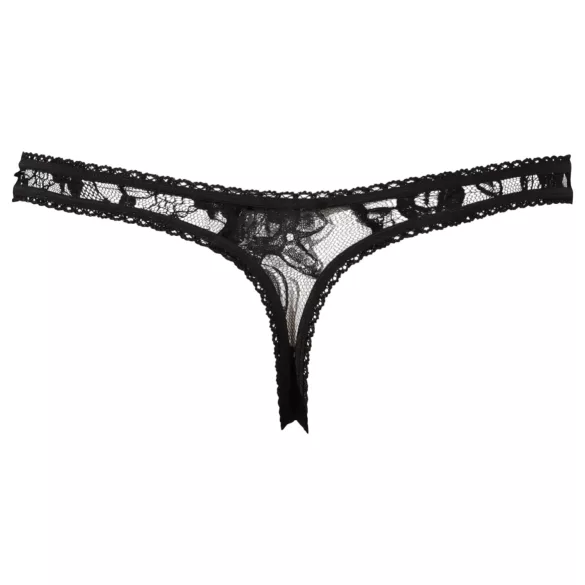 Cottelli - String sexy femme - dentelle noire - L
