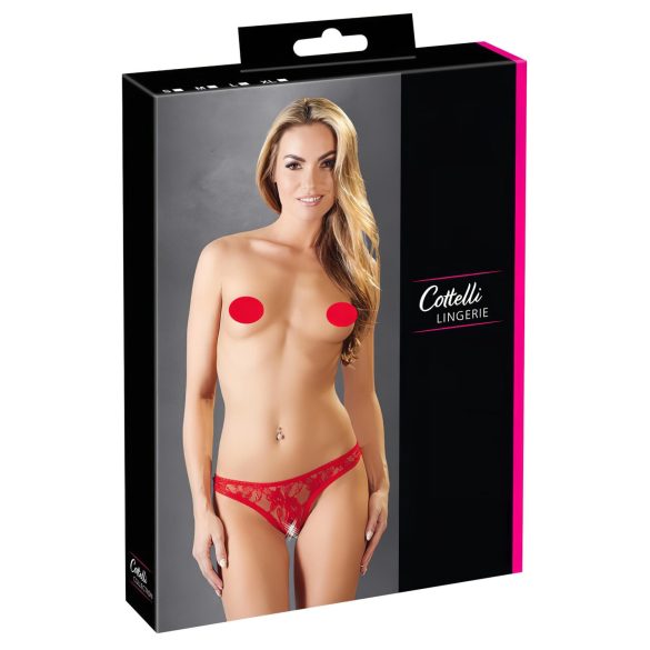 Cottelli - String érotique en dentelle (rouge) - XL