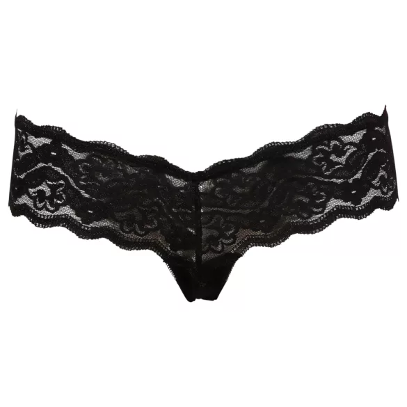 Cottelli - Tanga en dentelle avec perles - noir - M