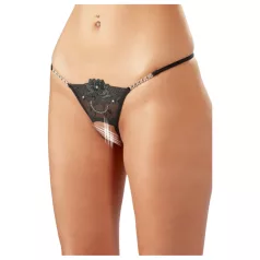 Cottelli - String ouvert - motif fleur scintillant - M/L