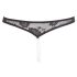 Cottelli - String dentelle ouvert avec perles (noir) - M