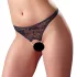 Cottelli - String ouvert avec perles - dentelle noire - L