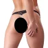 Cottelli - String ouvert avec perles - dentelle noire - L