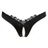 Cottelli - culotte femme ouverte à perles motif floral - noir - L