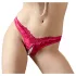 Cottelli - culotte ouverte perlée femme - motif fleuri - rouge
