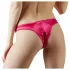 Cottelli - culotte ouverte perlée femme - motif fleuri - rouge