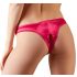 Cottelli - Culotte florale ouverte perlée (rouge) - L