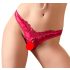 Cottelli - Culotte florale ouverte perlée (rouge) - L