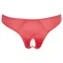 Cottelli - culotte ouverte perlée femme - motif fleuri - rouge - XL