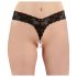 Cottelli - string perlé double dentelle (noir)
