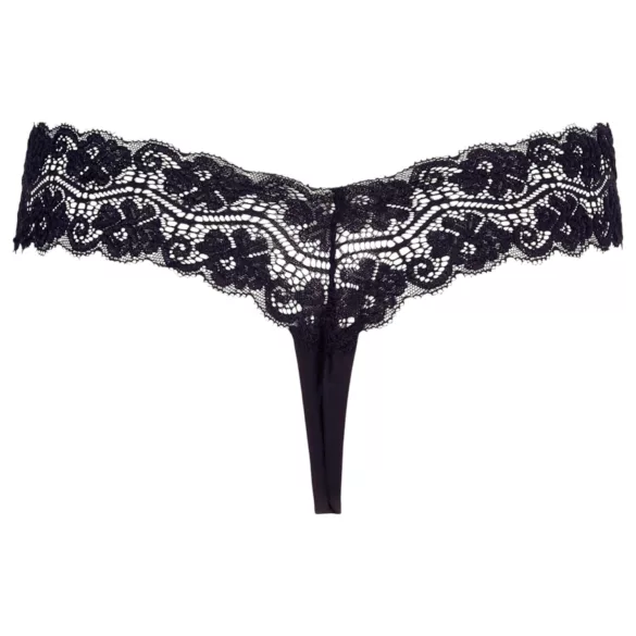 Cottelli - string perlé double - dentelle noire