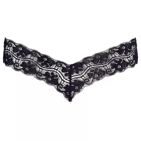 Cottelli - string perlé double - dentelle noire