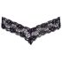 Cottelli - string perlé double - dentelle noire - L