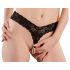 Cottelli - string perlé double dentelle (noir) - XL