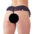 Cottelli - string perlé froufrouté ouvert (noir) - M
