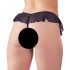 Cottelli - string perlé froufrouté ouvert (noir) - M